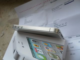 Apple iPhone 4S 32 GB   Weiss (T Mobile) Smartphone / RECHNUNG