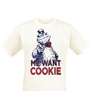 Sesamstraße Krümelmonster Me want Cookie T Shirt natural