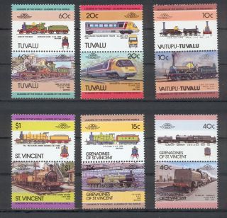 104 british Railway   Train stamps   Leaders of the World ** mnh
