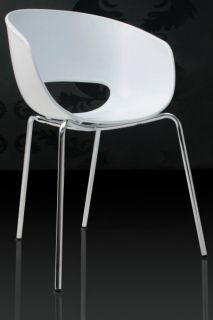 NEU Design Stuhl Orbit Armchair weiss Made in Italy Eggshell Stühle