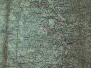 Landkarte Kaisermanöver 1912   75cm x 103cm