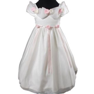 D286 Neu Elfenbein Blumenmädchen Kleid für Kinder Mädchen Hochzeit