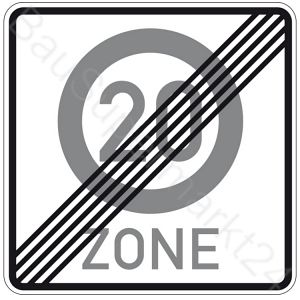 Verkehrsschild ENDE ZONE 20 Geburtstags Schild Verkehrszeichen zum 30
