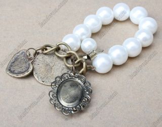 AG9026 Charming White Freshwater Pearl Cuff Alloy Bracelet