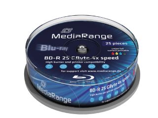 MR504] 1 Spindel Full Printable 25 Stück Mediarange Bluray 25GB BD R