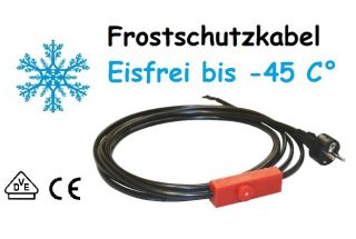 18m Frostschutz Heizleitung Heizkabel mit Thermostat   sicher eisfrei
