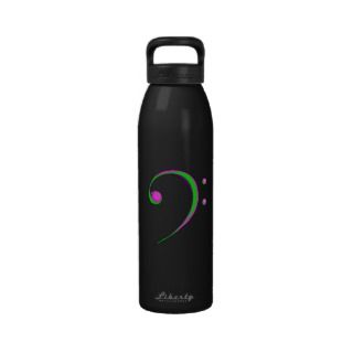 Bass Clef Casual Style Green and Purple Drinking Bottles