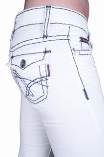 Cipo & Baxx Designer Jeans Hose Weiß CBW 0249 W25 W31