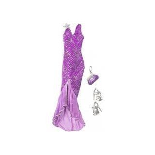 BARBIE Festmoden Kleid lila/silber, lang Spielzeug
