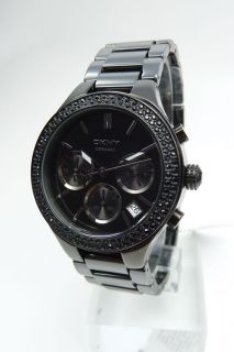 Uhren Damenuhr Chrono statt 295 EUR NY8184 Ceramic Strass Watch