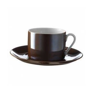 Cappuccino Tasse mit Untertasse Braun Küche & Haushalt