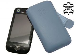 Samsung S8000 Jet Etui Tasche Ledertasche Hülle BLAU*