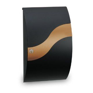 MEFA Design Briefkasten WAVE, schwarz mit Kupfer Küche