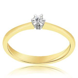 Goldmaid Damen Ring 585 Gelbgold 1 Brillant 0,10ct Gr. 52 So R3986GG52