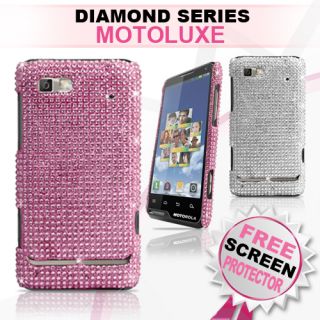 Diamante Bling Case Cover For Motorola Motoluxe XT615 + Screen