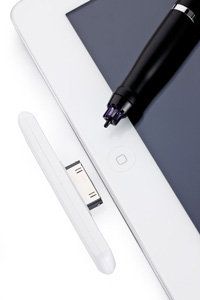 Aiptek My Note Pen, Digitaler Stift für Apple iPad/iPad 2 weiß