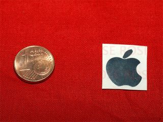 Klein Apple Aluminium Aufkleber / Sticker für Laptop und PC