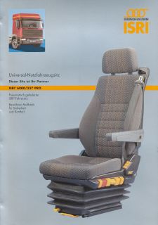 Isri 6800/337 Pro Prospekt Lkw Sitz, 4 Seiten, brochure seat for