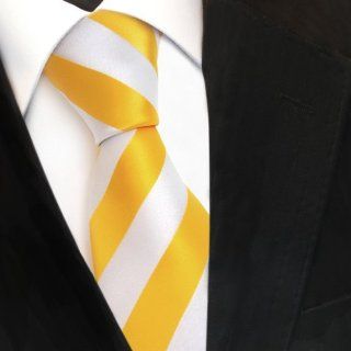Schicke TigerTie Designer Krawatte   Schlips Binder gelb goldgelb