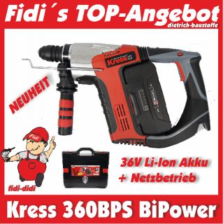 Kress 360 BPS BiPower Akku / Netz  Bohrhammer SDSplus mit Koffer