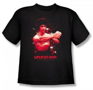 Bruce Lee     Die erschütternde Fist Jugend T Shirt in schwarz