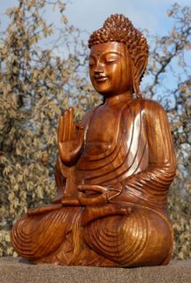 Sehr schöner 41 cm BUDDHA Meditation Mönch HOLZ BUDDA Feng Shui 362