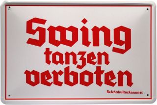 tanzen verboten Schild 20 x 30 cm Reklame Retro Blechschild 345
