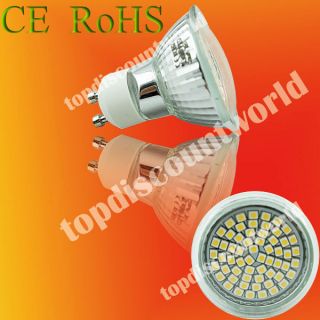 GU10 60 SMD LED Strahler Spot Lampe Birne Warm weiß Licht 4,5W mit