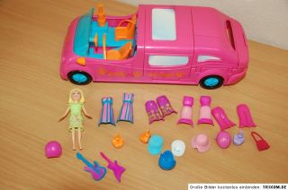Polly Pocket Klick Auto mit Puppe & Sachen   mit Magnet