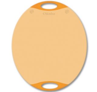 Microban Schneidebrett Orange oval 368 x 307 mm