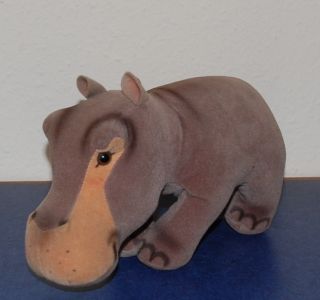 Steiff Nilpferd Hippopotamus Mockie 20cm Samt Knopf S378