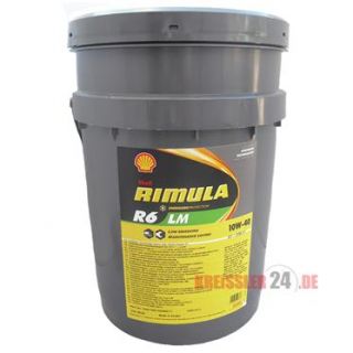 Shell Rimula R6 LM 10W 40 20 Liter NFZ Motorenöl ersetzt Rimula