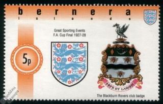 Set of 4 Blackburn Rovers FC 1927 1928 FA Cup Football Stamps