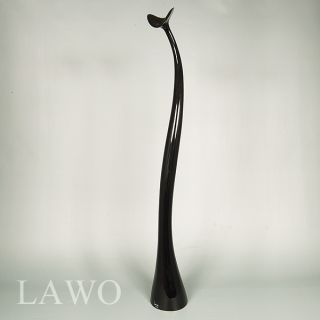 LAWO Lack Design Skulptur LOTUS L schwarz Modern Deko Objekt