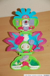 Polly Pocket Mini   3 mal Karussell & 1 Blumen Dose mit 4 Puppen