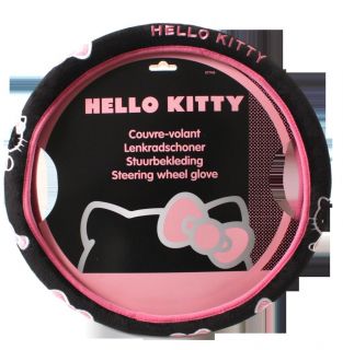 Hello Kitty Auto Lenkradpolster Überzug schwarz 077416