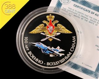 Russland 3 Rubel Air Force Luftwaffe 1 Unze oz Silber PP 2012