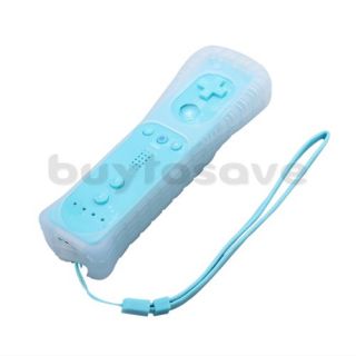 Set Remote Wiimote Nunchuk Blau + Silikonhülle für Wii