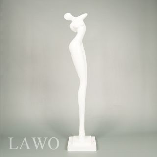 LAWO Lack Design Skulptur LENA weiß Modern Deko Objekt Designer