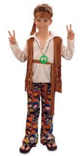 Hippie Junge Kostüm Verkleidung 60er 70er Jahre Jungen Outfit