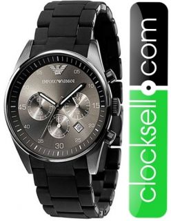 AR5889 Uhr schwarz Kautschuk NEU 399€ Herrenuhr Uhr CHRONO