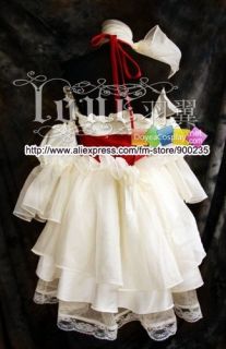 Lolita Cosplay Costume / white red dress Chirstmas