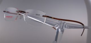 SWISSFLEX 399 50 Brille Brillengestell Braun Randlos NEU