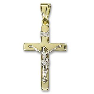 Schmuck Pur 333/  Gold Kreuz Anhänger Kruzifix INRI 2,50 cm 