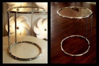 Beistelltisch Couchtisch PLATE Art Deco Design Glas/chrom NEU