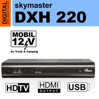 Skymaster DXH 220 HDTV Mobil 12V Sat Receiver HD TV DXH220 fuer PKW