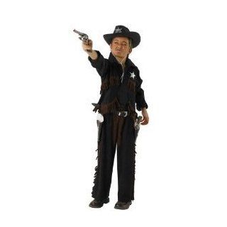 Karneval Kostüm Kinder Cowboy Gr. 104 schwarz 2tlg. Sheriff 