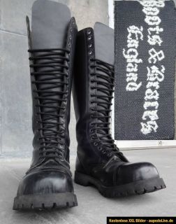 Boots & Braces Springerstiefel Stahlkappen Schuhe 20 Loch Skinhead