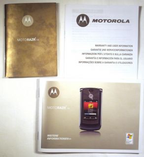 Motorola Razr V8 Original Verpackung + Anleitung