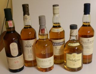 Classic Malts Gastro Display Regal + 6 Flaschen Whisky